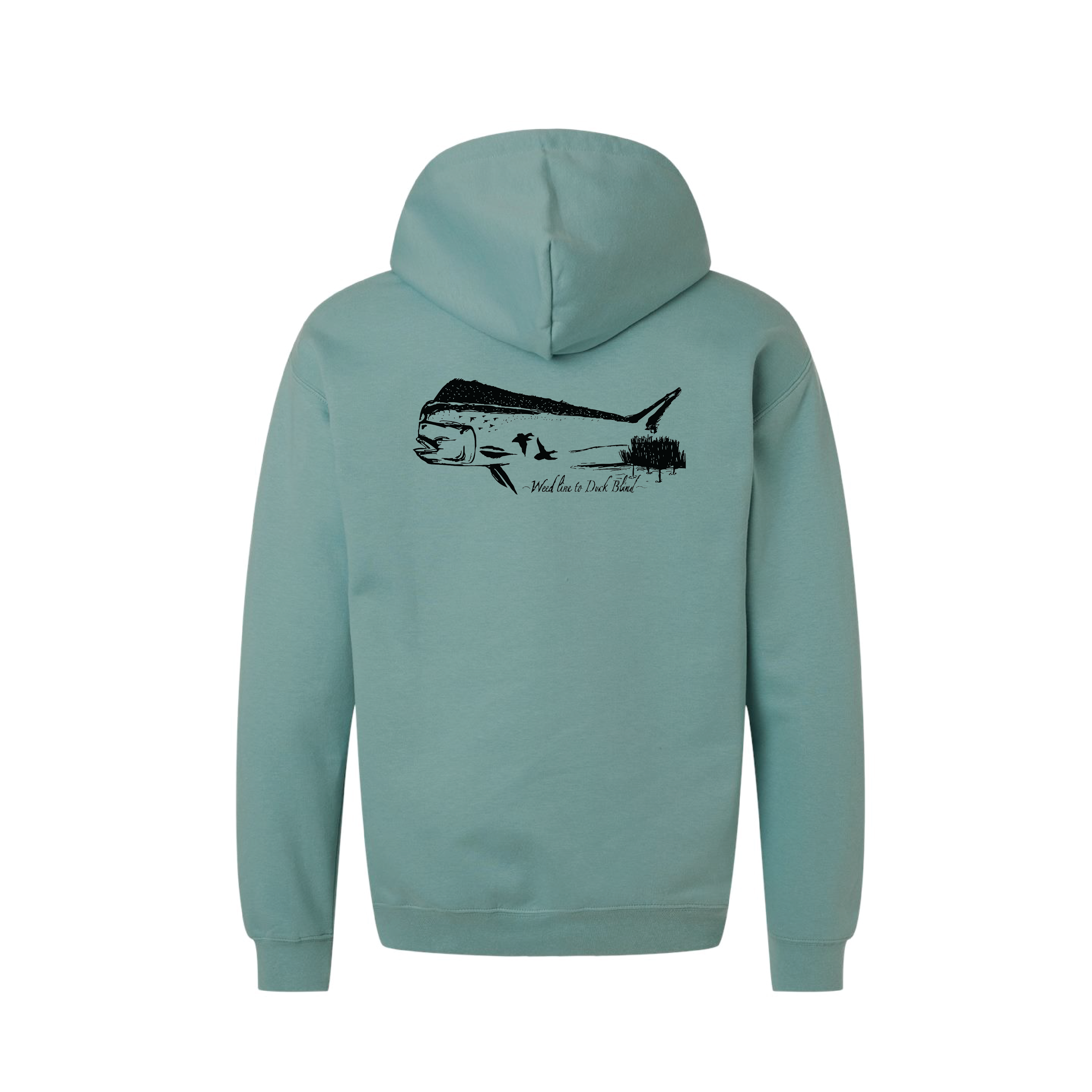 Weed Line To Duck Blind Hoodie