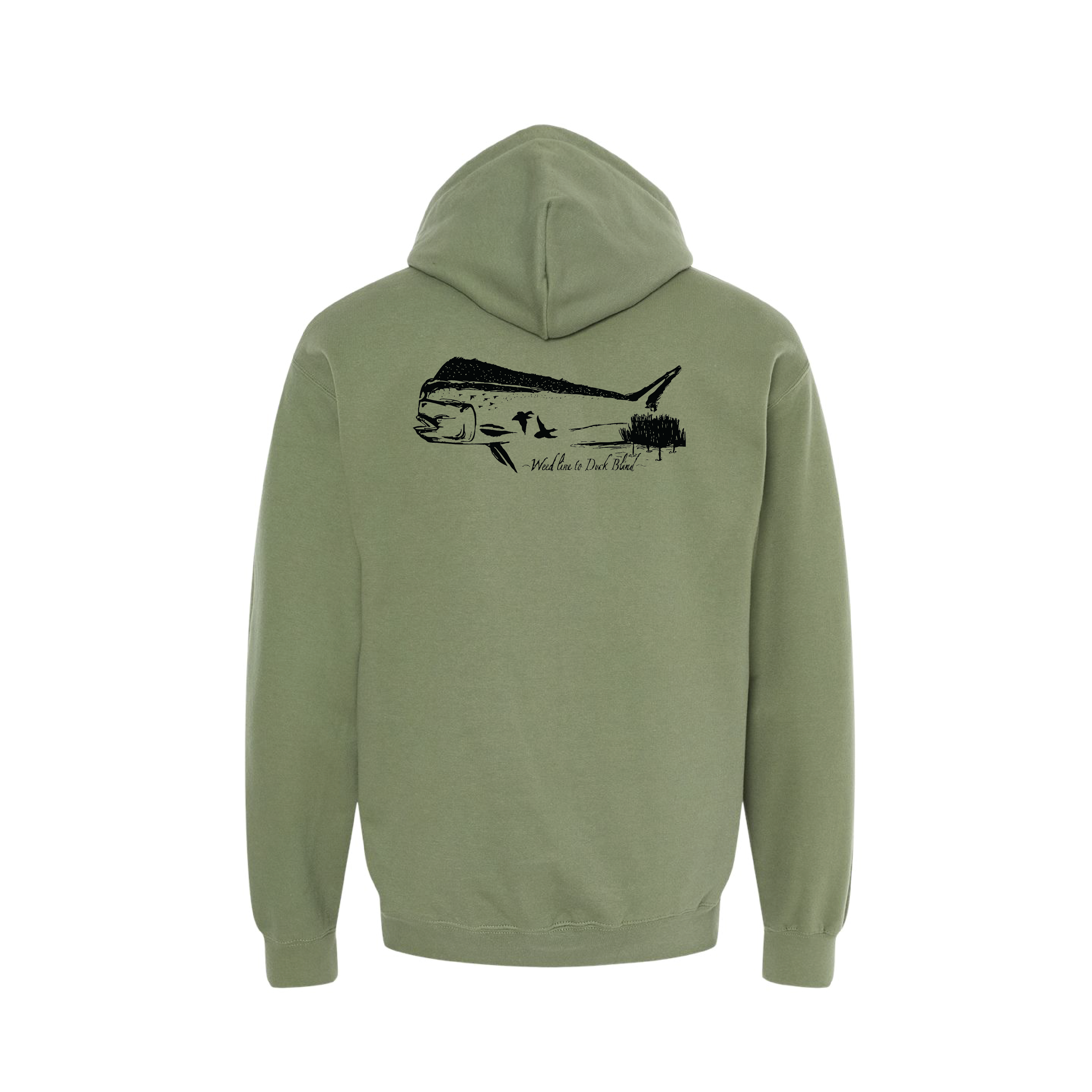 Weed Line To Duck Blind Hoodie